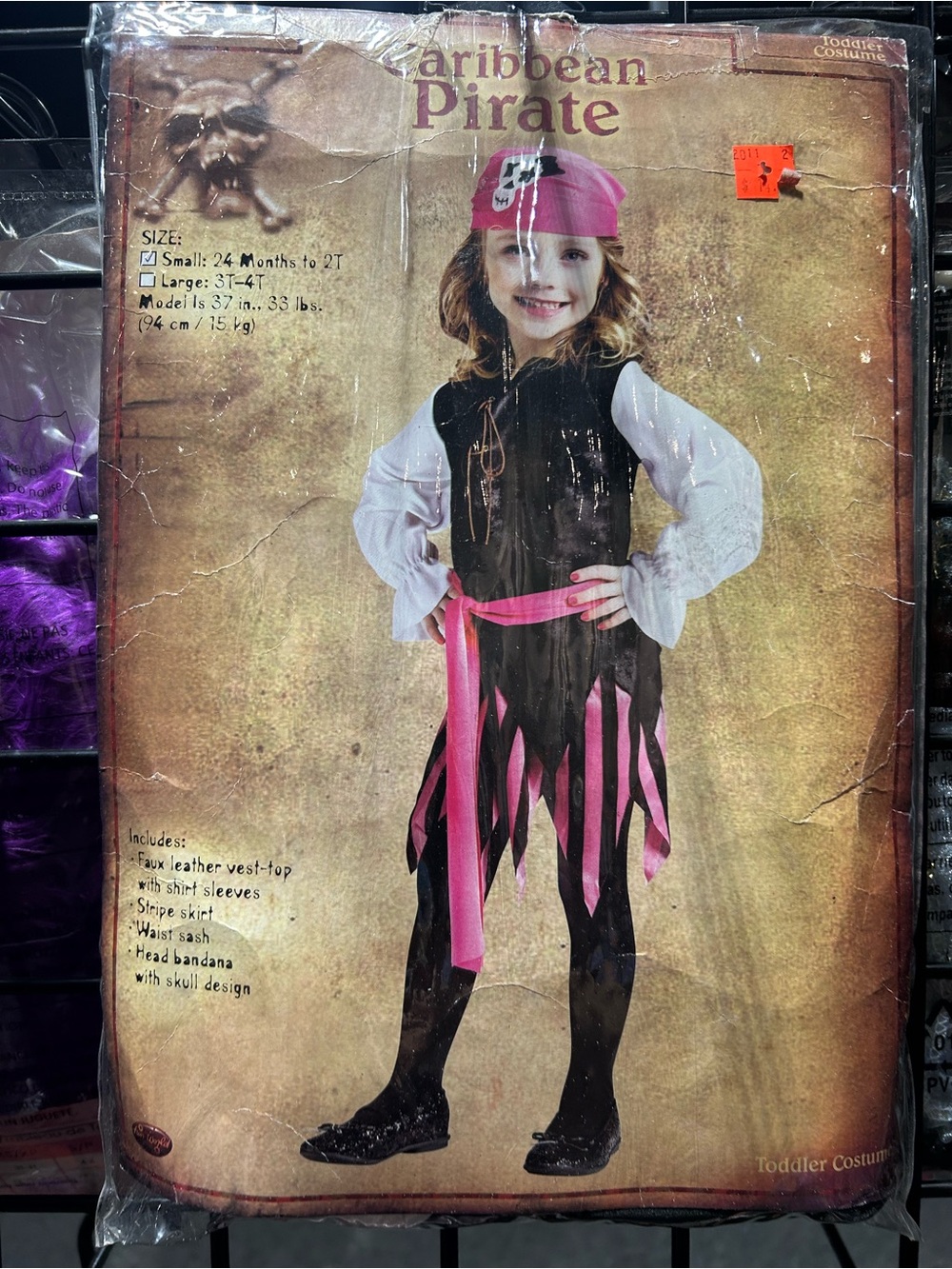 Fun World Caribbean Pirate Girls Medium Pirate Costume NWT
